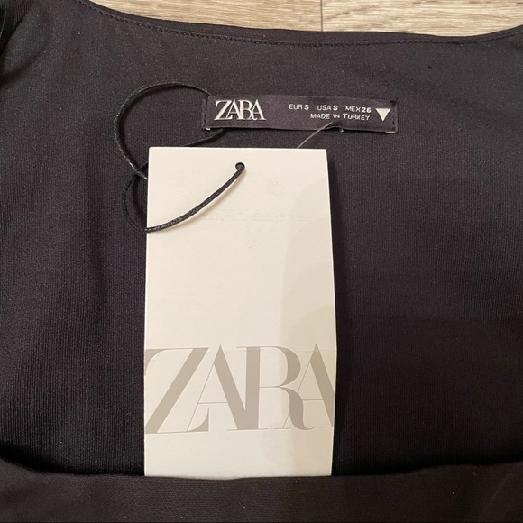 NWT Zara TRF black fitted mini dress - Picture 13 of 14